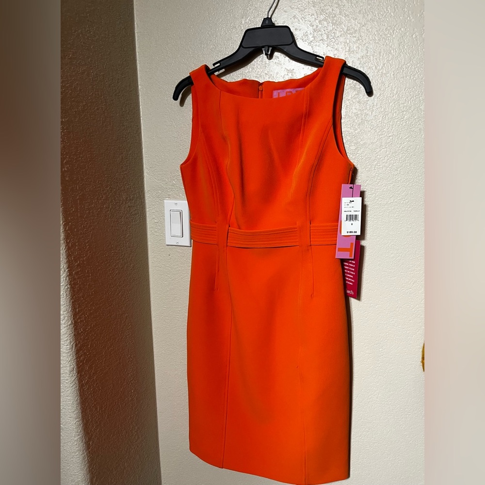 Orange Fitted Dress